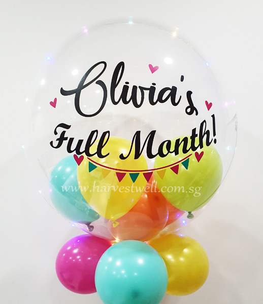 Full Month Baby Print On Bubble Balloon